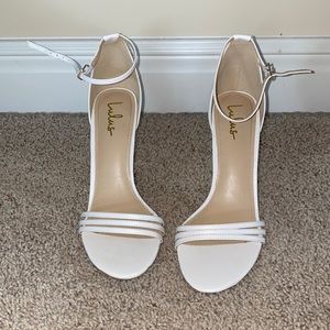 Lulus White Strappy Heels
